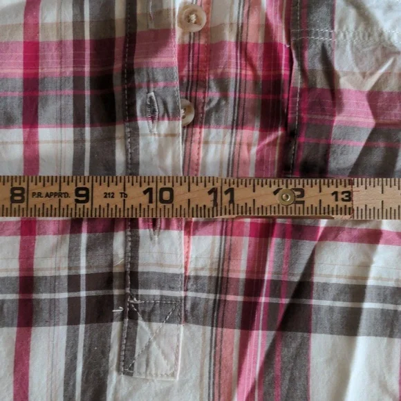 Old Navy Women's Size XXL 16 Plaid Ruffle Hem Shirt Dress New with Tags Flawed - Picture 9 of 12